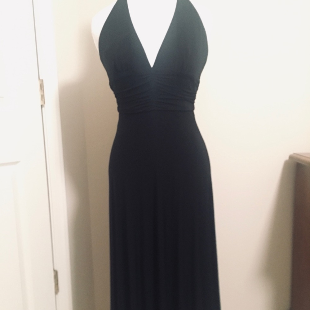 BCBG MAXARIA Black Halter Dress